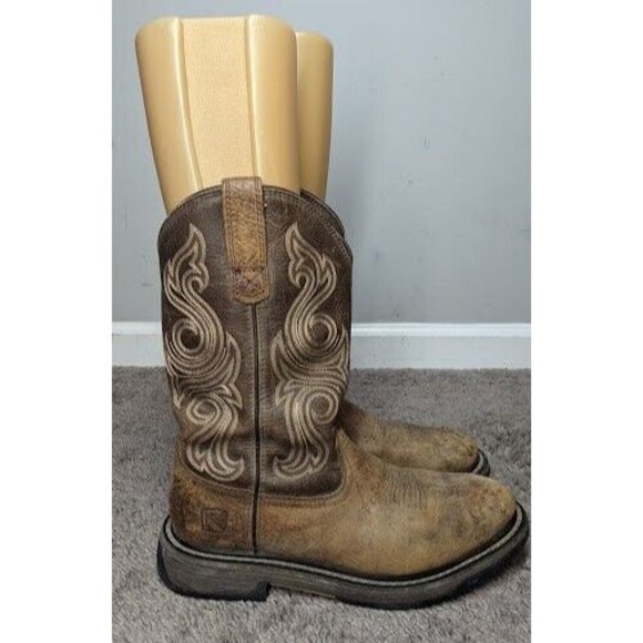 Noble Outfitters Mens Cowboy Boots Size 9.5R Brown Leather Western main image 5